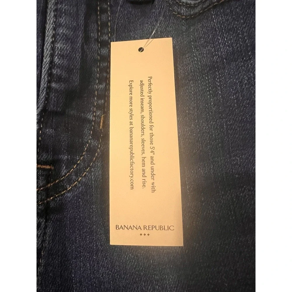Banana Republic Women's Blue Jeans Size 25/0 Petite Wide Leg NWT Msrp‎ $90.00